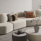 33" Wide Glam Sectional Sofa White Leather Sleeper Sectional