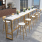 Glam 1/4/6 Pieces Counter Height Set Wood and Metal Rectangle Pub Dining Set Clearhalo 'Bar Furniture' 'furn' 'furn_home_bar_bar_sets' 'Furniture' 'Home Bars & Bar Sets' 'home_bar_bar_sets' 'Kitchen & Dining Furniture' 1200x1200_8ad5a66b-85c8-4ad3-bc4c-8205a290bc80