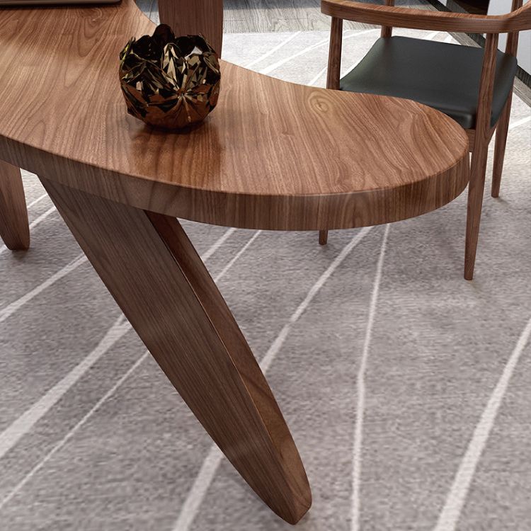 Modern Irregular Shape Home Writing Desk Solid Wood Desk for Office and Bedrooom Clearhalo 'furn' 'furn_office_desk' 'Furniture' 'Office Desks' 'Office Furniture' 'office_desk' 1200x1200_8ad66c5b-6799-4f7a-85cd-bfa6111e04ca