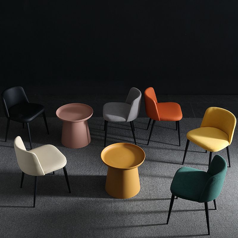 Modern Style Metal Parsons Chair Upholstered Side Chair with Black Legs Clearhalo 'Dining Chairs' 'Dining Tables & Seating' 'dining_chair' 'furn' 'furn_dining_chair' 'Furniture' 'furniture_dining_chair' 'Kitchen & Dining Furniture' 1200x1200_8ad70ae0-a954-4f20-9ed5-2caae2ce6c5b