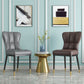 Glam Style Metal Dining Room Chairs Armless Upholstered Linen Fabric Dining Chair for Home Use Clearhalo ' kitchen&dining_furn' 'Dining Chairs' 'Dining Tables & Seating' 'dining_chair' 'furn' 'furn_dining_chair' 'Furniture' 'furniture_dining_chair' 'Kitchen & Dining Furniture' 'kitchen' 1200x1200_8ad75259-7026-4651-85f1-62f7edf57221