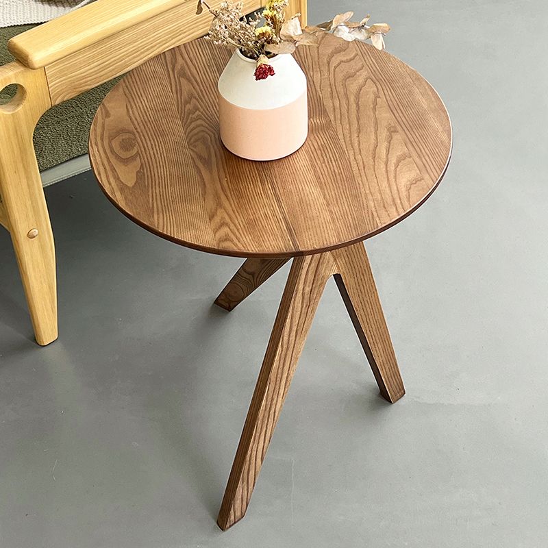 Skandinavische massive Holzendtisch -Ecktisch für Wohnzimmer