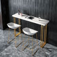 Glam Wood Counter Table with Rectangle Table Top Sled Table - 41.3" H Clearhalo 'Bar Furniture' 'Bar Tables' 'bar_tables' 'furn' 'furn_bar_tables' 'Furniture' 'furniture_bar_tables' 'Kitchen & Dining Furniture' 1200x1200_8ad82d98-4145-488c-a79b-715d55b2c1e0