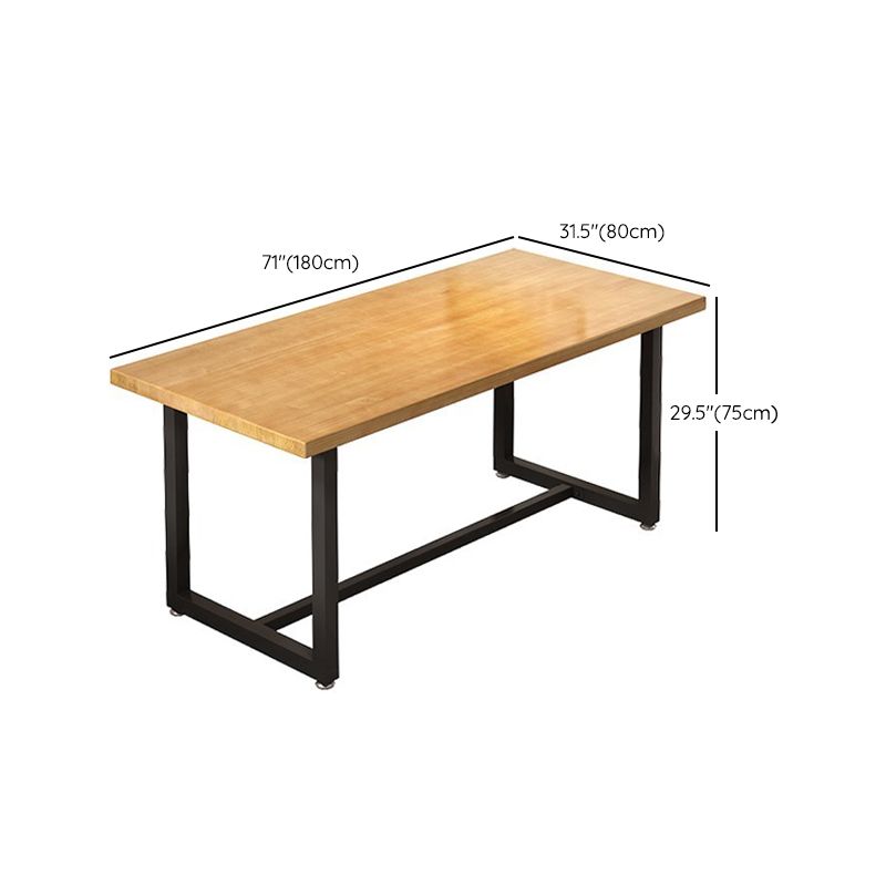 Dining Room Solid Wood Dining Table Rectangle Industrial Dinner Table Clearhalo 'Dining Tables & Seating' 'Dining Tables' 'dining_table' 'furn' 'furn_dining_table' 'Furniture' 'Kitchen & Dining Furniture' 1200x1200_8ad9da07-fee6-4983-8ca4-b3fe079cf83a