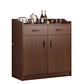 Server buffet in legno a buffet da pranzo in stile glam con cassetti e armadi