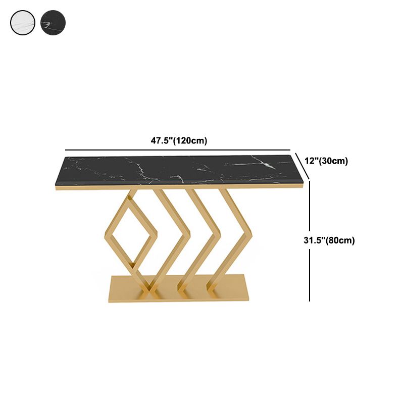 Tavolo da divano di divano console in marmo contemporaneo tavolo da ferro rettangolare per sala