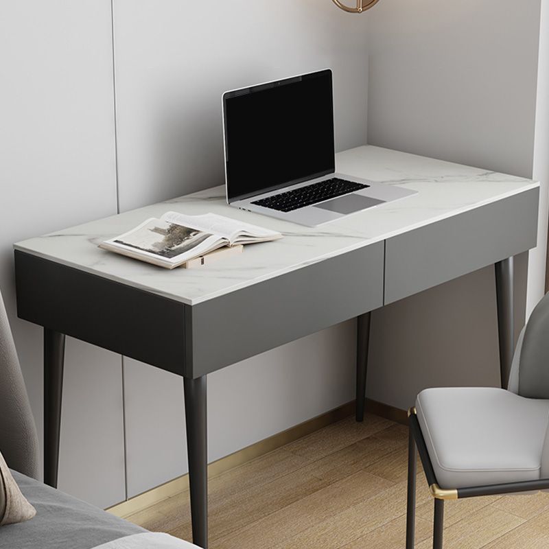 Scrivania contemporanea da ufficio antico scrivania per computer con 2 cassetti