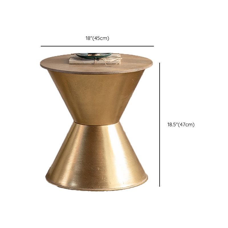 Round Solid Wood Top Coffee Table Iron Pedestal Cocktail Table Clearhalo 'Coffee & Accent Tables' 'Coffee Tables' 'coffee_tables' 'furn' 'furn_coffee_tables' 'Furniture' 'Living Room Furniture' 1200x1200_8adc4ed7-cdc8-48fa-a057-477f28a1a7a9