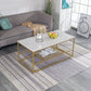Glam Rectangular Coffee Table Frame 1 Coffee Table for Living Room Clearhalo 'Coffee & Accent Tables' 'Coffee Tables' 'coffee_tables' 'furn' 'furn_coffee_tables' 'Furniture' 'Living Room Furniture' 1200x1200_8add327d-5980-48e0-9136-0ee7deda5c49