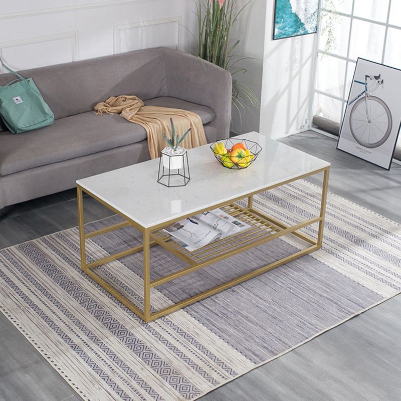 Glam Rectangular Coffee Table Frame 1 Coffee Table for Living Room Clearhalo 'Coffee & Accent Tables' 'Coffee Tables' 'coffee_tables' 'furn' 'furn_coffee_tables' 'Furniture' 'Living Room Furniture' 1200x1200_8add327d-5980-48e0-9136-0ee7deda5c49