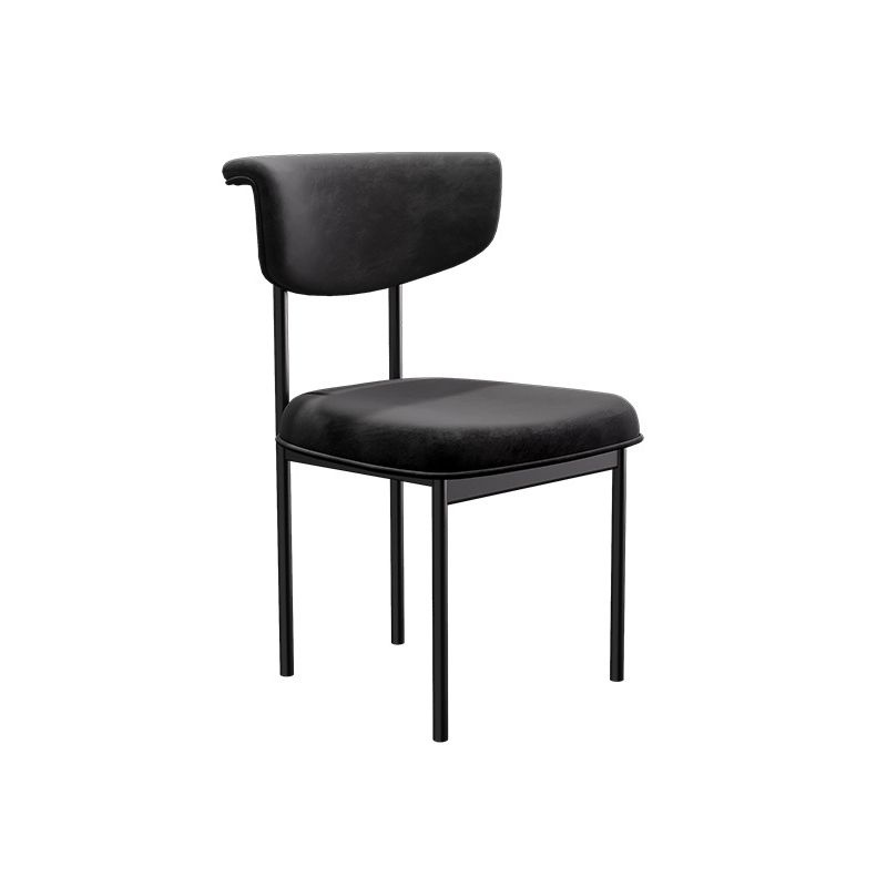Glam Style Upholstered Side Chair Matte Finish Open Back Dining Chair for Home Use Clearhalo ' kitchen&dining_furn' 'Dining Chairs' 'Dining Tables & Seating' 'dining_chair' 'furn' 'furn_dining_chair' 'Furniture' 'furniture_dining_chair' 'Kitchen & Dining Furniture' 'kitchen' 1200x1200_8ae26a72-eae7-482f-bbca-b339183aa5a2