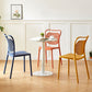 Contemporary Dining Chairs Armless Chairs with Plastic Legs for Home