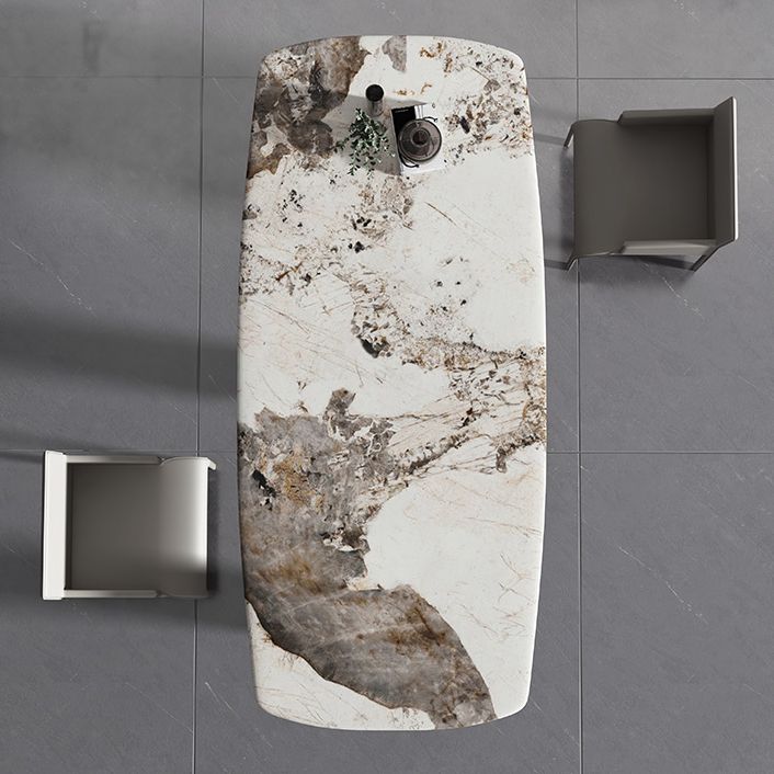 Designer Style 1/2/3 Pieces Dining Set Sintered Stone Dining Table with Leather Chairs Clearhalo 'Dining Room Sets' 'Dining Tables & Seating' 'dining_room_set' 'furn' 'furn_dining_room_set' 'Furniture' 'furniture_dining_room_set' 'Kitchen & Dining Furniture' 1200x1200_8ae53929-19db-498f-9fe5-c7197d96ae11