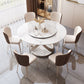 Modern Style 1/4/5/7 Pieces Furniture Round Stone Dining Set in White Clearhalo 'Dining Room Sets' 'Dining Tables & Seating' 'dining_room_set' 'furn' 'furn_dining_room_set' 'Furniture' 'Kitchen & Dining Furniture' 1200x1200_8ae5e238-8bfd-4053-a7b4-fa63ef5d48ef