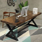 Industrial Style Home Pine Dining Table Rectangle Shape Table with Trestle Base Clearhalo ' dining_table' 'Dining Tables & Seating' 'Dining Tables' 'furn' 'furn_dining_table' 'Furniture' 'furniture_dining_table' 'Kitchen & Dining Furniture' 'kitchen&dining_furn' 'kitchen' 'kitchen_dining_table' 1200x1200_8ae624c8-1c30-445b-b7a0-509f03ea5873