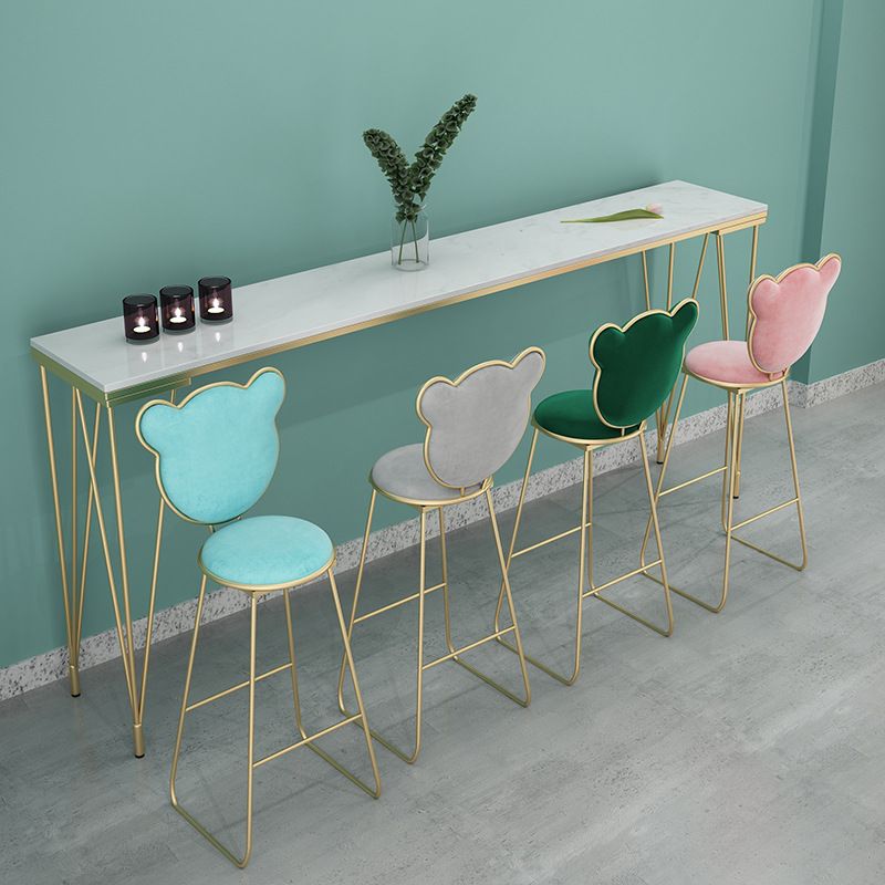 Stone Top Bar Table Traditional Luxury Rectangle Bar Table with 4 Legs Clearhalo 'Bar Furniture' 'Bar Tables' 'bar_tables' 'furn' 'furn_bar_tables' 'Furniture' 'furniture_bar_tables' 'Kitchen & Dining Furniture' 1200x1200_8ae7a17f-9586-439d-ab41-ecdbdb09efa8