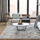 Cross à jambes 1 table basse unique en marron scandinave rond en bois massif en bois de cocktail