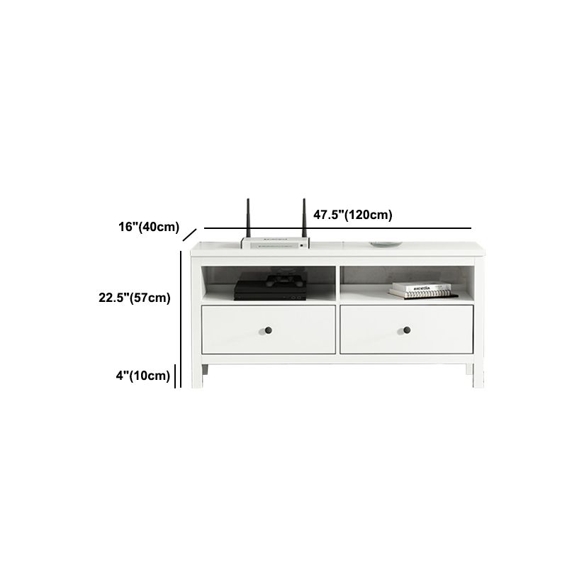 White Contemporary TV Stand Faux Wood TV Cabinet with Drawers Clearhalo 'furn' 'furn_tv_stands_entertainment_centers' 'Furniture' 'Living Room Furniture' 'TV Stands & Entertainment Centers' 'TV Stands & Media Storage Furniture' 'tv_stands_entertainment_centers' 1200x1200_8ae951a8-c1de-4bde-a56b-881343d74116