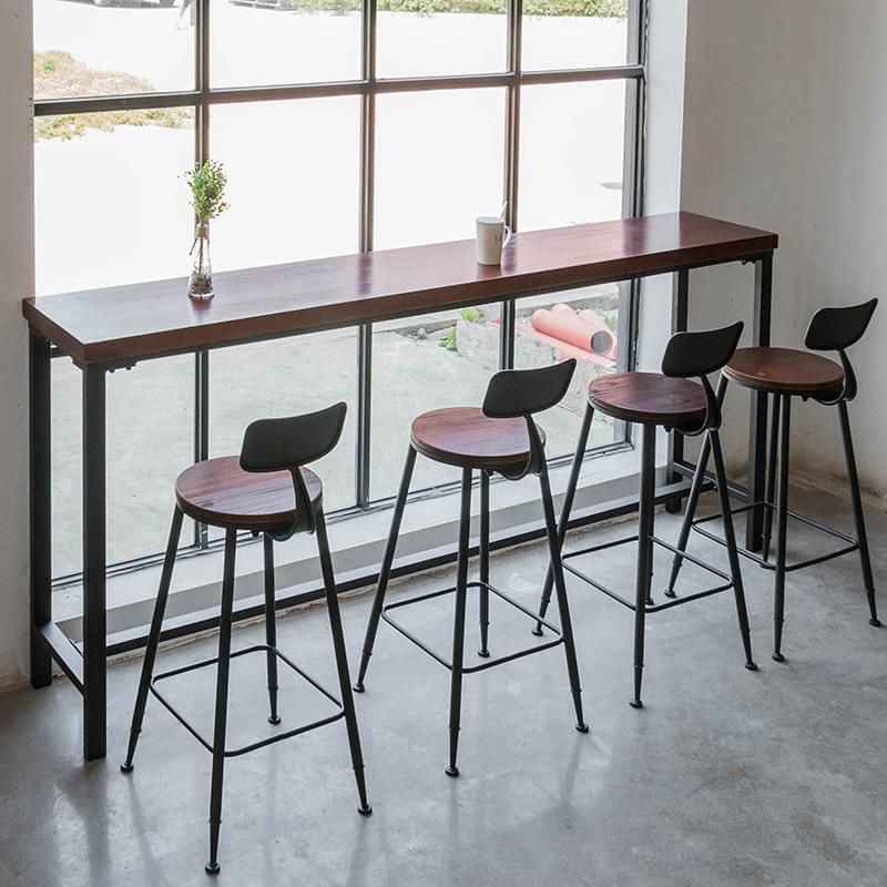 Juego de comedor de Pub con caballete Industrial, juego de mesa de Bar rectangular de madera maciza de 1/2/5 piezas
