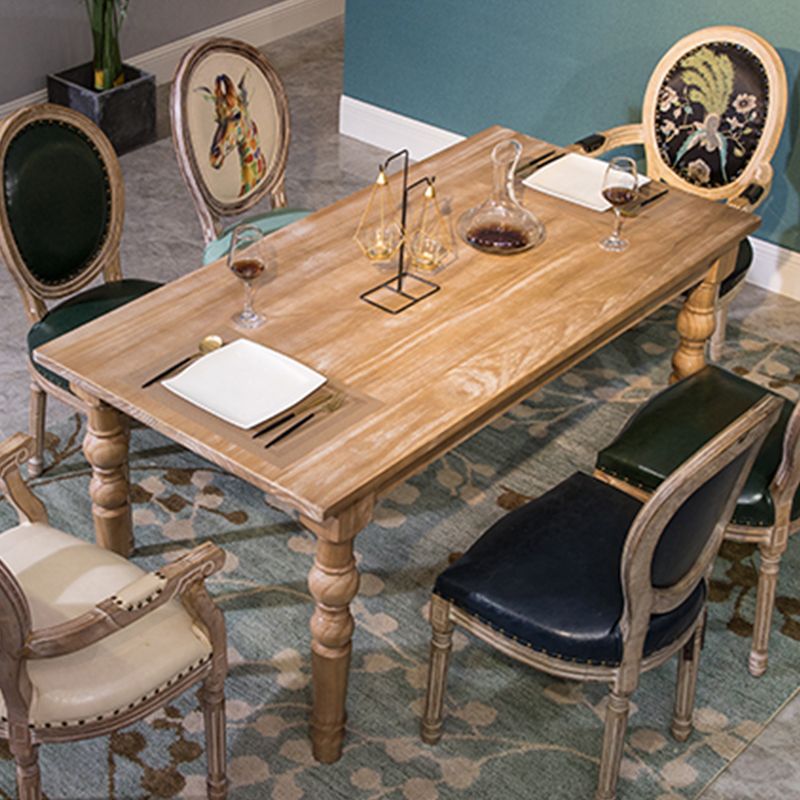 Medieval Modern Pine Wood Dining Table for Restaurant Rectangle Table with 4 Legs Clearhalo ' dining_table' 'Dining Tables & Seating' 'Dining Tables' 'furn' 'furn_dining_table' 'Furniture' 'furniture_dining_table' 'Kitchen & Dining Furniture' 'kitchen&dining_furn' 'kitchen' 'kitchen_dining_table' 1200x1200_8aec07d3-24ce-4f0a-892a-c296d0146e4d