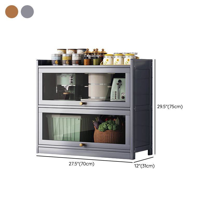 Sideboard di bambù contemporaneo di bambù con porte per sala da pranzo