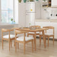 Mesa de comedor de madera maciza Mesa de comedor rectangular para cocina