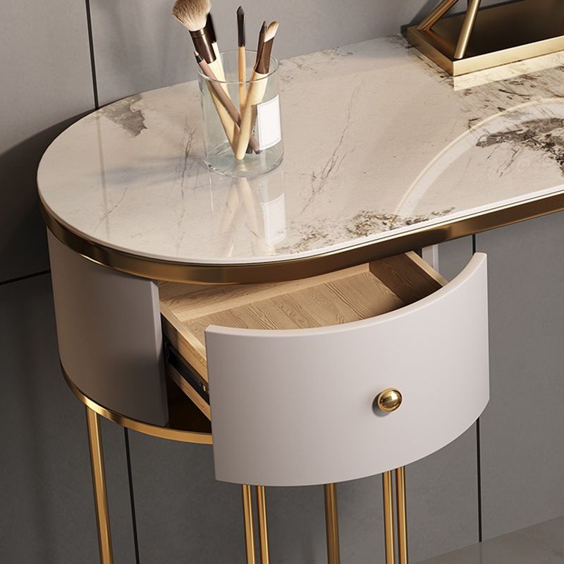 Table de vanité de maquillage de maquillage en ardoise glam