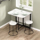 Modern Folding Dining Table Rectangle Wooden Top with Black Metal Base Clearhalo 'Dining Tables & Seating' 'Dining Tables' 'dining_table' 'furn' 'furn_dining_table' 'Furniture' 'Kitchen & Dining Furniture' 1200x1200_8aef9f3e-437f-4b77-8123-d2e949a88fc6