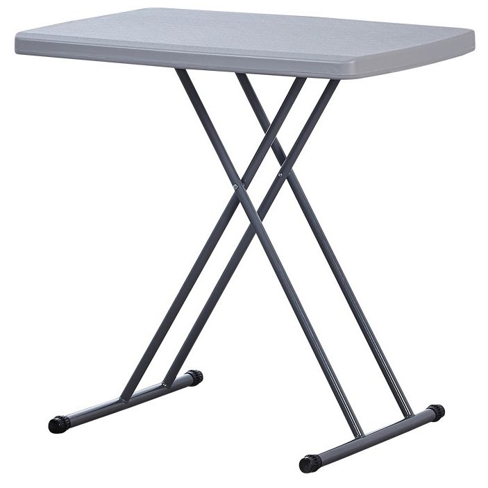 Scrivania contemporanea rettangolare in plastica per scrivania regolabile pieghevole, 29,9 "l x 19,7" w