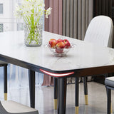 Simple Rectangle Shape Kitchen Dining Table Sintered Stone Dining Table with 4 Legs Base Clearhalo ' dining_table' 'Dining Tables & Seating' 'Dining Tables' 'furn' 'furn_dining_table' 'Furniture' 'furniture_dining_table' 'Kitchen & Dining Furniture' 'kitchen&dining_furn' 'kitchen' 'kitchen_dining_table' 1200x1200_8af0123e-263b-48a9-bd16-8e68ebf47617