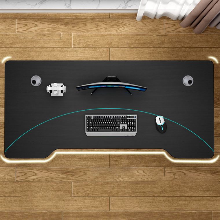 Contemporary Free Form Computer Desk Manufactured Wood Trestle Base Desk Clearhalo 'Furniture' 'furniture_office_desk' 'Office Desks' 'Office Furniture' 'office_desk' 1200x1200_8af0d14c-6a5c-44d2-a7fb-b50bcc8552c4