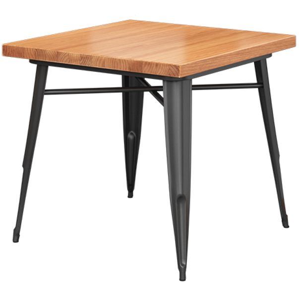 Solid Wood Dining Table Industrial 4 Legs Dining Table with Metal Base Clearhalo ' dining_table' 'Dining Tables & Seating' 'Dining Tables' 'furn' 'furn_dining_table' 'Furniture' 'furniture_dining_table' 'Kitchen & Dining Furniture' 'kitchen&dining_furn' 'kitchen' 'kitchen_dining_table' 1200x1200_8af12fca-6983-4ff0-9c8a-25541eb3eb8f