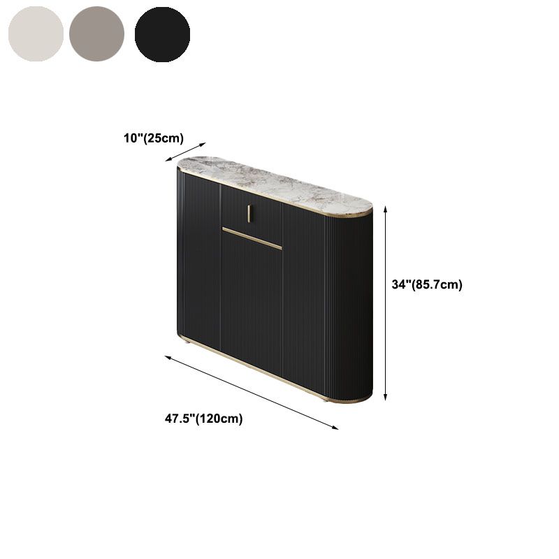 Server in pietra sinterizzato con top white glam con porta e cassetto