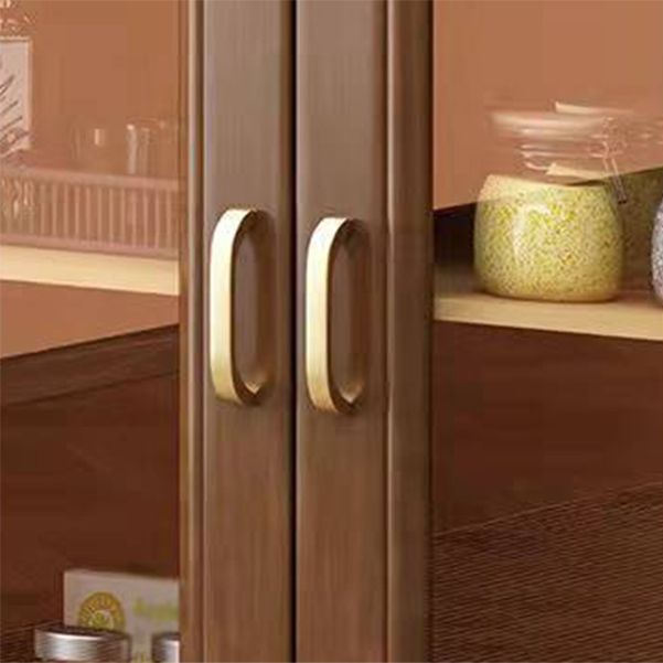 3-Drawer Rubber Wood Sideboard Glam Open Storage Credenza for Living Room Clearhalo 'buffet_sideboard' 'Buffets & Sideboards' 'furn' 'furn_buffet_sideboard' 'Furniture' 'furniture_buffet_sideboard' 'Kitchen & Dining Furniture' 1200x1200_8af18f58-a830-45e1-97f6-3af1ff9317cd