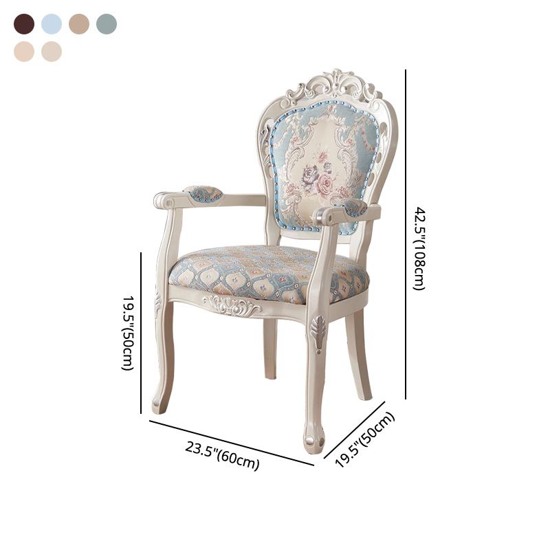 Victorian Upholstered Balcony Side Chair King Louis Back Matte Finish Dining Chair (Set of 2) Clearhalo ' kitchen&dining_furn' 'Dining Chairs' 'Dining Tables & Seating' 'dining_chair' 'furn' 'furn_dining_chair' 'Furniture' 'furniture_dining_chair' 'Kitchen & Dining Furniture' 'kitchen' 1200x1200_8af1f6f0-1fe3-4206-aa9f-9c3b5700b095