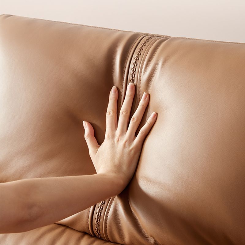 Genuine Leather Flared Arm Sectional -Contemporary Power Recliner Sectional Couch Clearhalo 'furn' 'furn_sectionals' 'Furniture' 'Living Room Furniture' 'Sectionals' 1200x1200_8af31042-f8a8-43c0-b361-210bf7c55dab