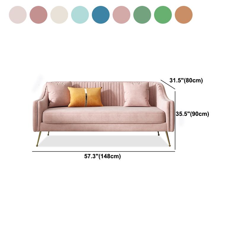 Glam Sewn Pillow Back Living Room Slipcovered Sloped Arm Seating Clearhalo 'furn' 'furn_sofas' 'Furniture' 'Living Room Furniture' 'Sofa' 'sofas' 1200x1200_8af37d57-a57b-4f23-bfff-74de47e95c30