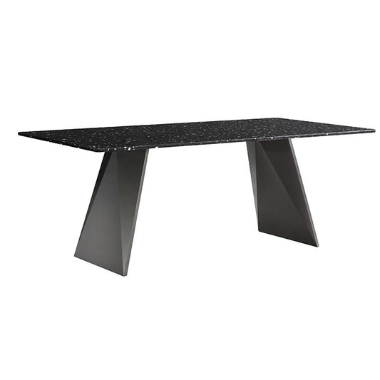 Set da tavolo da pranzo in pietra nera 1/2/4/5/7 pezzi Metal Dinette Modern Dinette