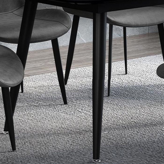 Metal Industrial Rectangle Dining Table Black Sintered Stone Table with Metal Legs Clearhalo ' dining_table' 'Dining Tables & Seating' 'Dining Tables' 'furn' 'furn_dining_table' 'Furniture' 'furniture_dining_table' 'Kitchen & Dining Furniture' 'kitchen&dining_furn' 'kitchen' 'kitchen_dining_table' 1200x1200_8af5a4df-f031-4118-94dd-4a208fbdaf6d