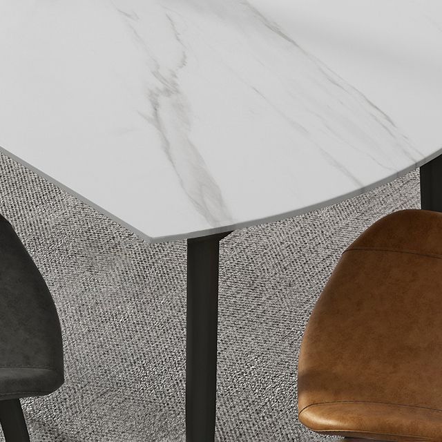 Modern Style Round 4 Legs Table Stone Dining Room Home Furniture with Drop-Leaf Clearhalo ' dining_table' 'Dining Tables & Seating' 'Dining Tables' 'furn' 'furn_dining_table' 'Furniture' 'furniture_dining_table' 'Kitchen & Dining Furniture' 'kitchen&dining_furn' 'kitchen' 'kitchen_dining_table' 1200x1200_8af5ff84-4809-4535-8858-a1cecb624b93