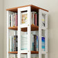 3/4/6-Shelf Contemporary Bookcase Metal Book Shelf Wooden Shelves for Living Room