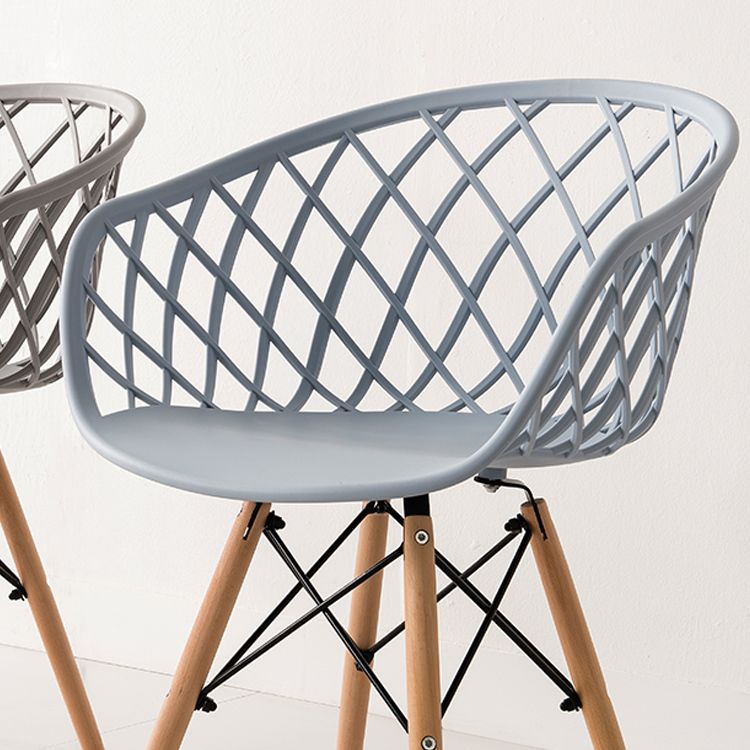 Contemporary Plastic Dining Armless Chair Cross Back Side Chair Clearhalo 'Dining Chairs' 'Dining Tables & Seating' 'dining_chair' 'Furniture' 'furniture_dining_chair' 'Kitchen & Dining Furniture' 1200x1200_8afaa3f8-c7dd-4cf2-a182-150a3c264e8b