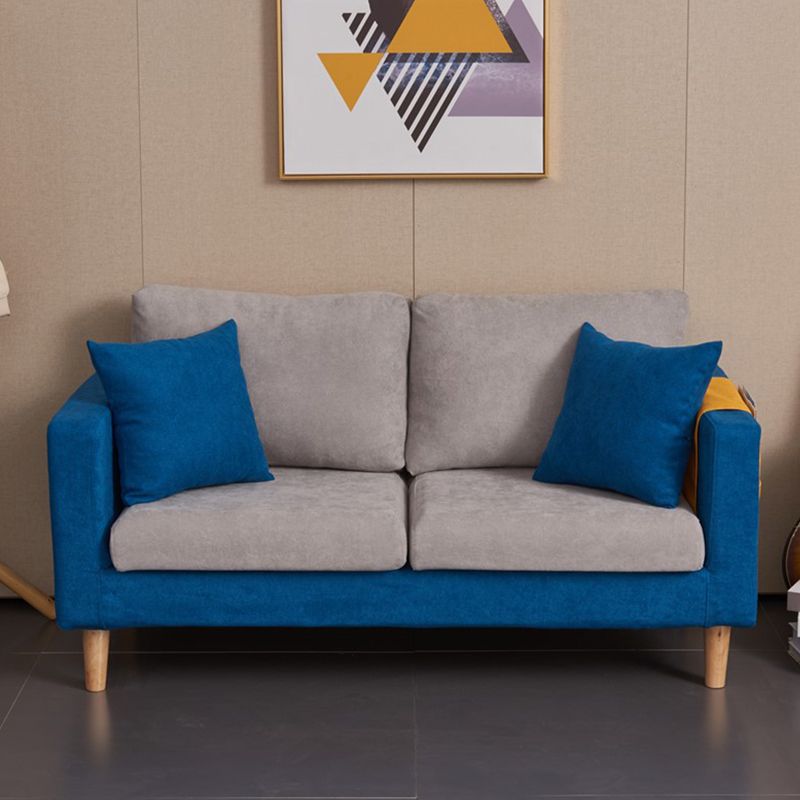 Scandinavian Loose Back Fabric Sofa 30.7" H Square Arm Loveseat Clearhalo 'furn' 'furn_sofas' 'Furniture' 'furniture_sofas' 'kitchen' 'kitchen_sofas' 'Living Room Furniture' 'Sofa' 'sofas' 1200x1200_8afab901-5b62-4172-add6-9445299eb4de