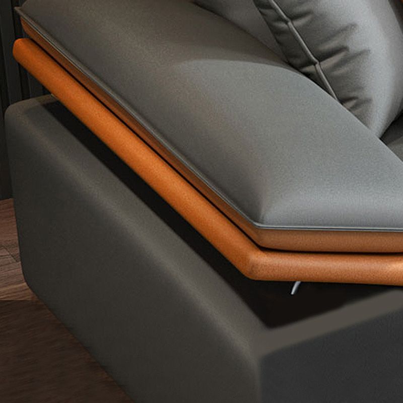 Fabric Pillow Top Arm Sofa 118.11"Lx 66.93"W x 37.4"H Cushion Back Sectionals with Chaise Clearhalo 'furn' 'furn_sectionals' 'Furniture' 'furniture_sectionals' 'Living Room Furniture' 'Sectionals' 1200x1200_8afbf189-bc29-478f-8f93-2fb0cd18893c