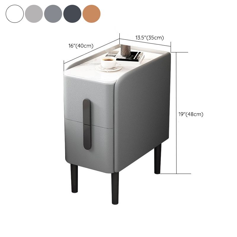 Modernos 2 cajones acento mesa de noche de mesa antigua