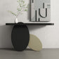 Oval Shape Contemporary Console Table Wood Console Sofa Table