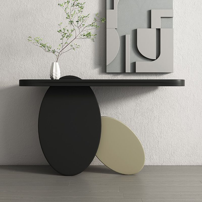 Oval Shape Contemporary Console Table Wood Console Sofa Table