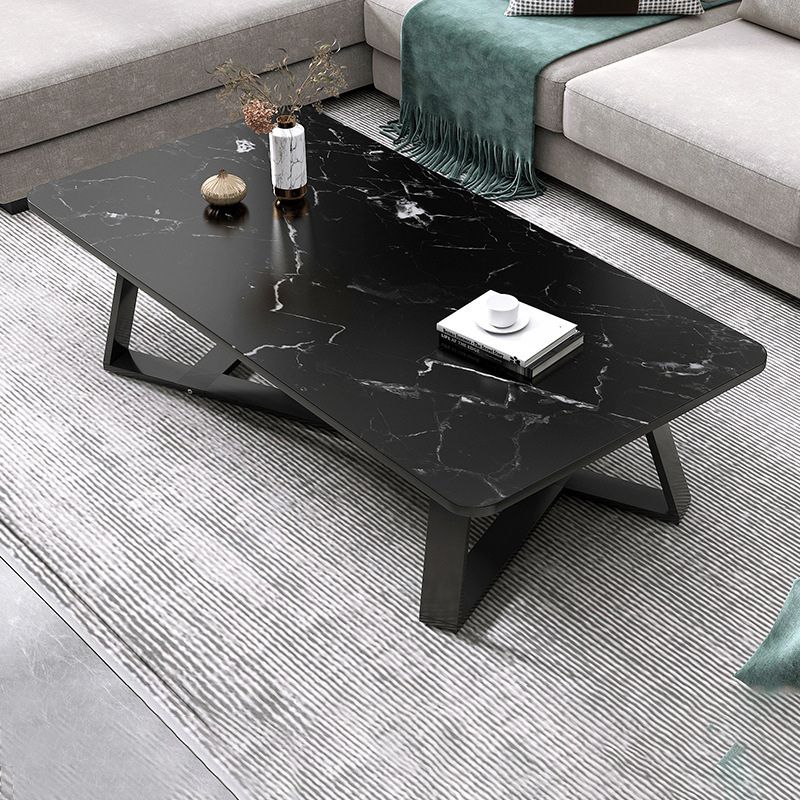 18"H Contemporary Coffee Table Stone Rectangle Cocktail Table Clearhalo 'Coffee & Accent Tables' 'Coffee Tables' 'coffee_tables' 'furn' 'furn_coffee_tables' 'Furniture' 'Living Room Furniture' 1200x1200_8aff15ad-811e-4726-a2d9-a3e252ce008f