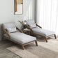 Scandinavian Upholstered Chaise Lounge Couch Two Arms Chaise in Grey