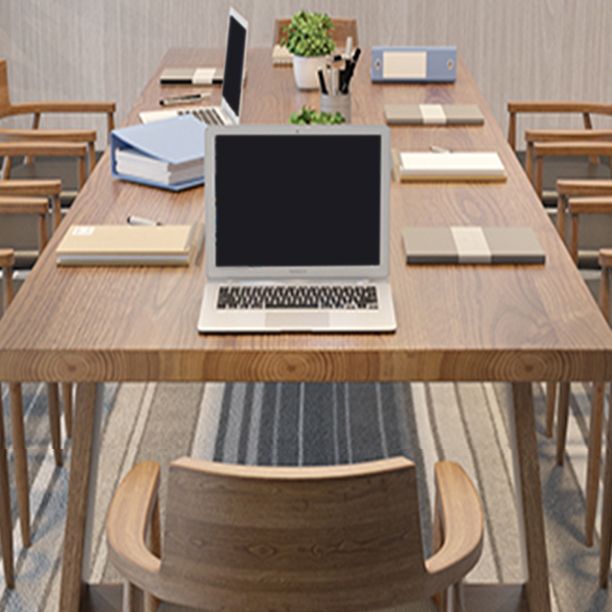 Rectangular Solid Wood Meeting Table Home Office Modern Writing Desk Clearhalo 'furn' 'furn_office_desk' 'Furniture' 'Office Desks' 'Office Furniture' 'office_desk' 1200x1200_8b0136b6-14a7-48b2-bf0a-2767c5b9336b
